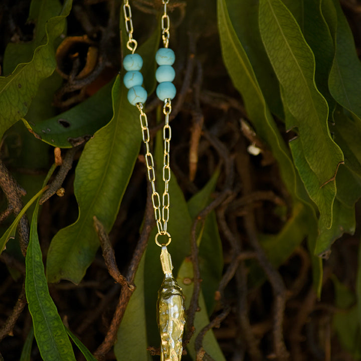 Colar pimenta com turquesa