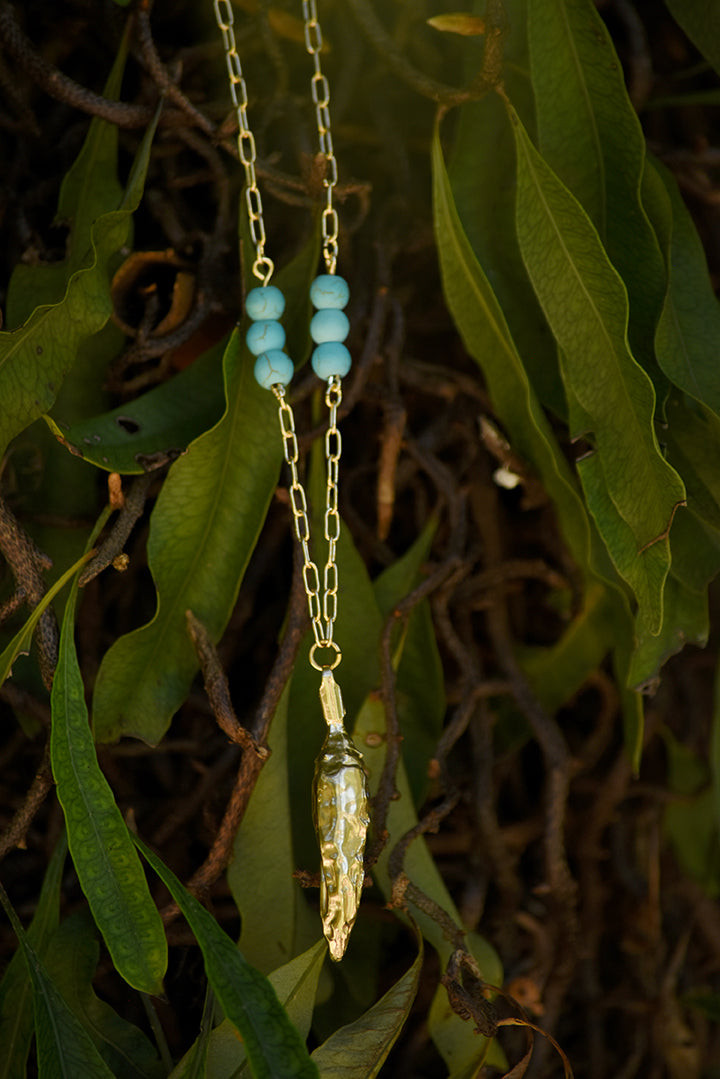 Colar pimenta com turquesa