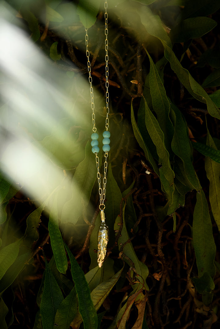 Colar pimenta com turquesa