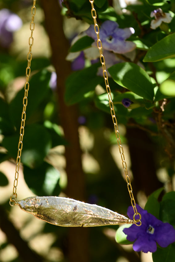 Colar de Oliveira banhado em ouro 18k